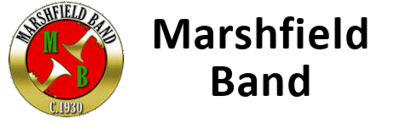 Marshfield Band logo, with the words Marshfield Band to the right of it.